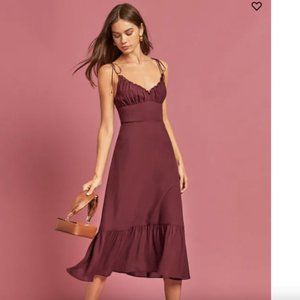 Reformation - Embry Dress (Plum, medium)